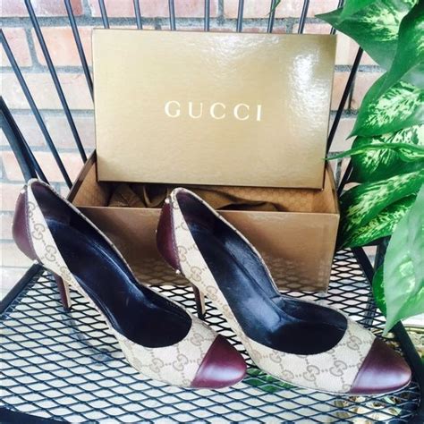 gucci rubber heals|Gucci heels size 10.